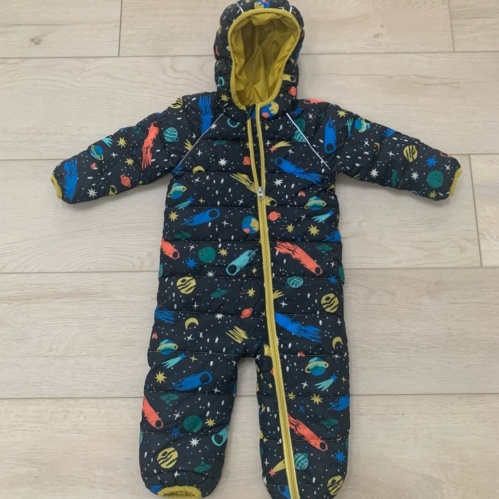 Kids Space-Themed One Piece Snowsuit